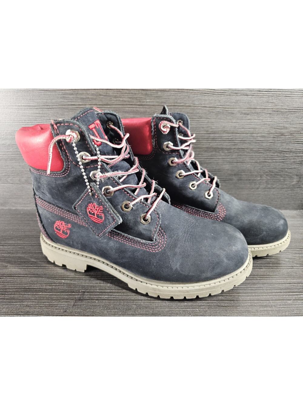 Timberland 6 inch Premium Boots DJT Trump Embroidered Mens 8 Lace Up
